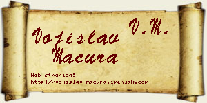 Vojislav Macura vizit kartica
